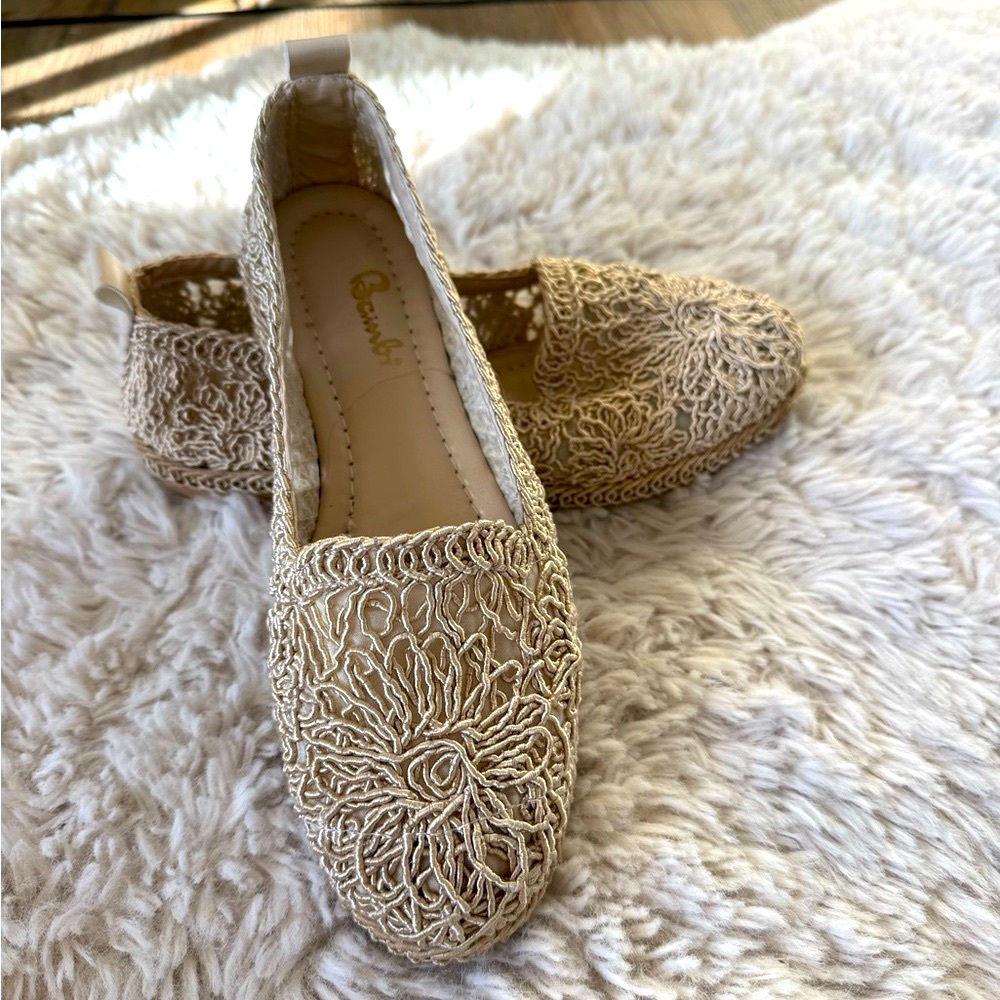 Chic Women's Crochet Espadrille-Loafers - Beige EU 37